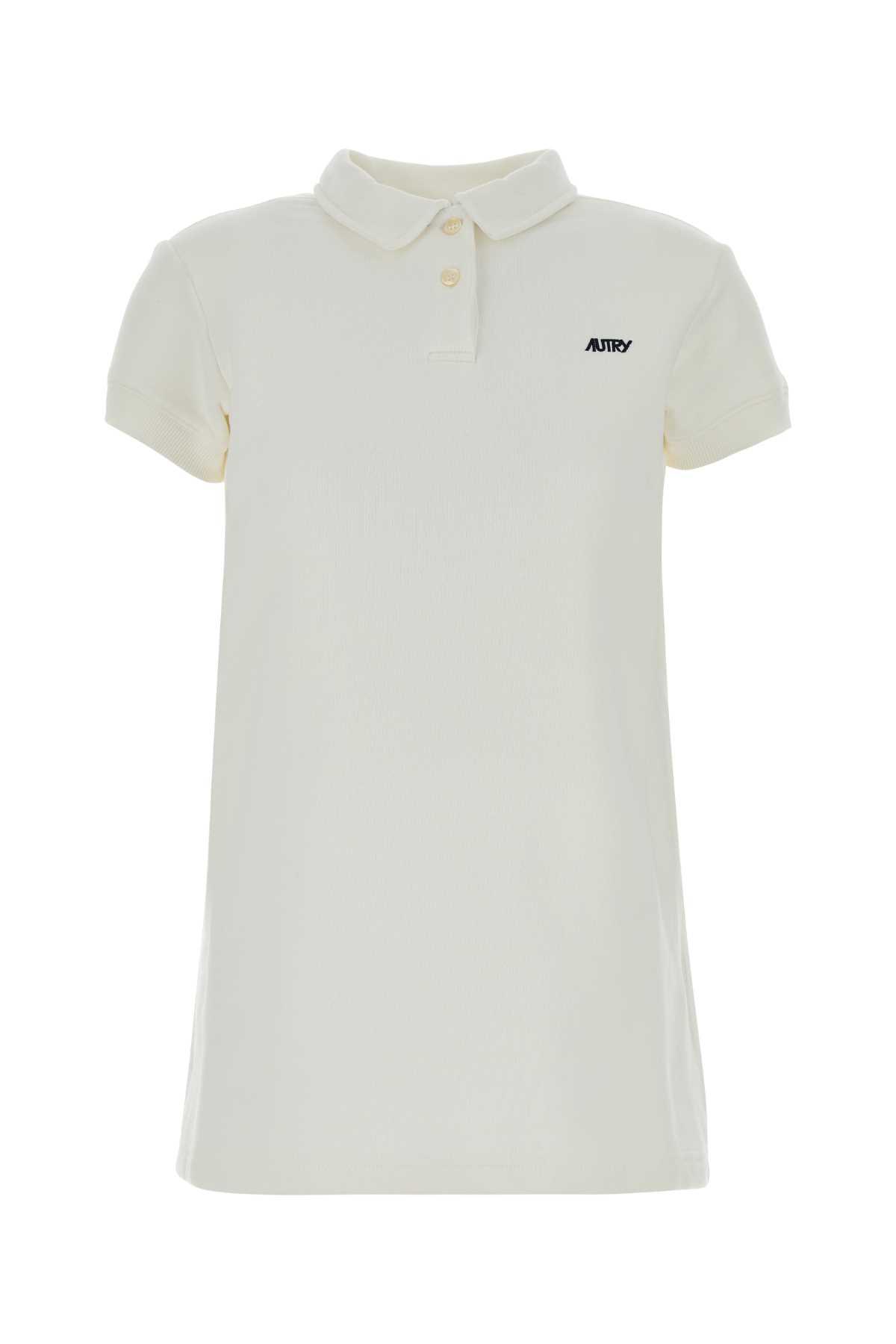 autry white cotton polo dress