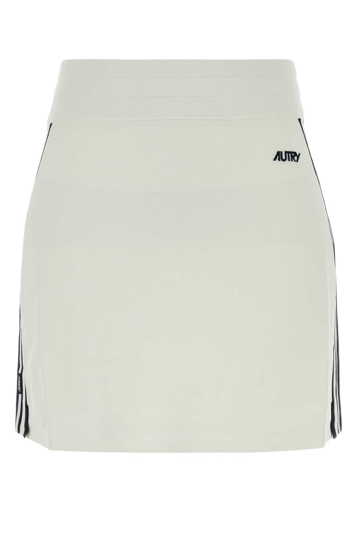 autry white knit mini skirt
