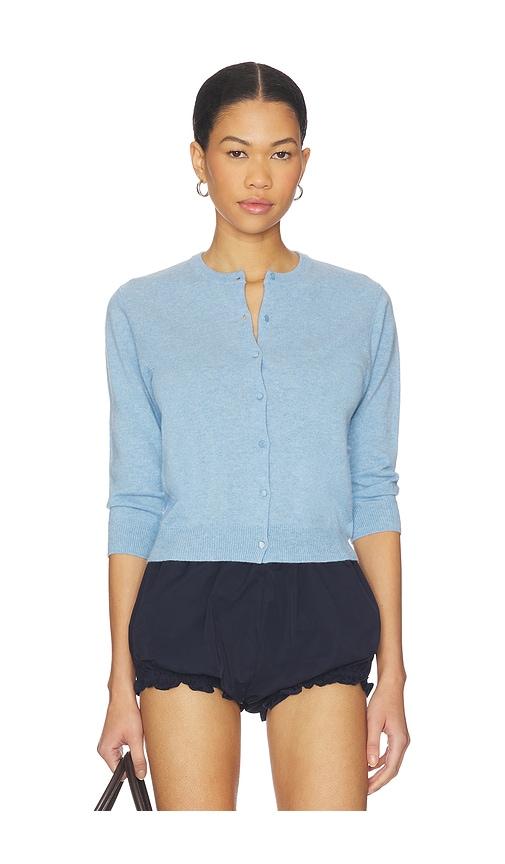 autumn cashmere baby cardigan in blue.