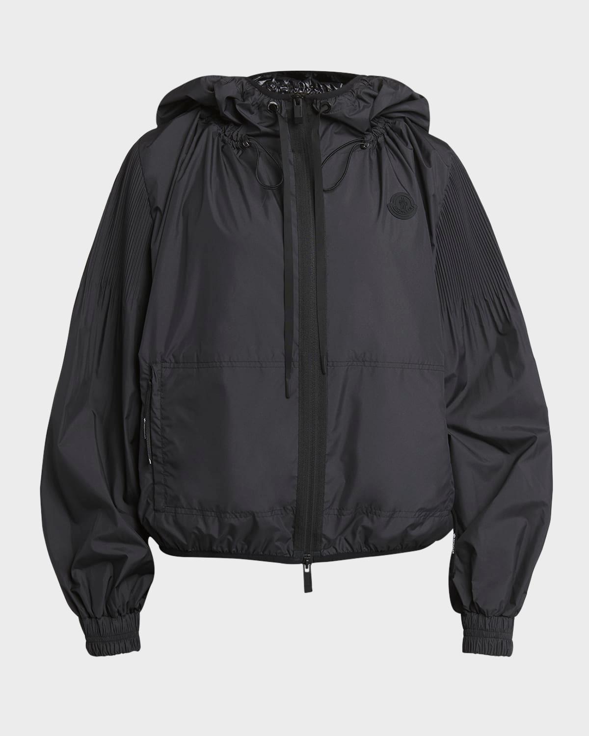 auxonne matte hooded windbreaker jacket
