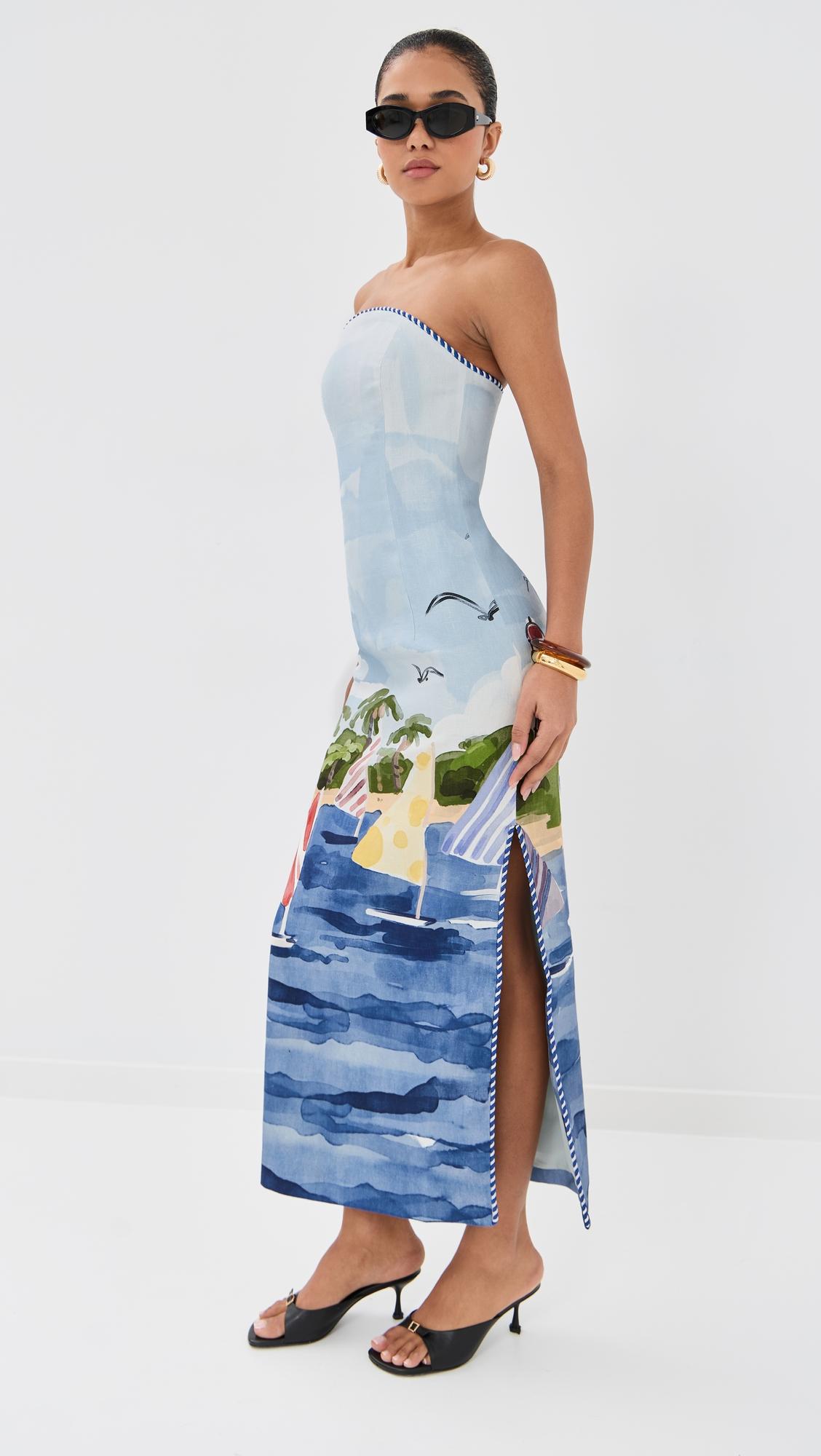 ava bustier maxi dress