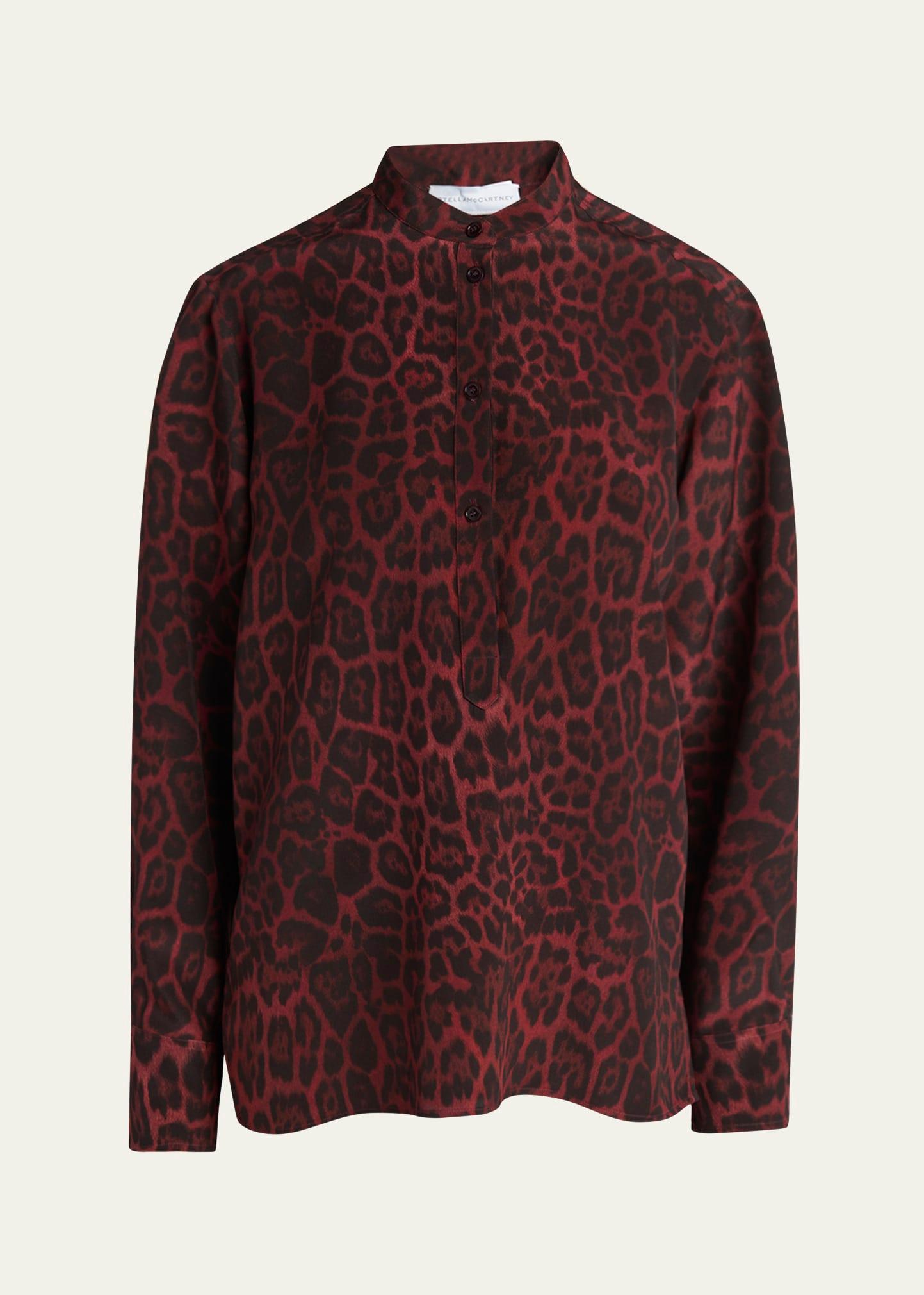 ava henley leopard print blouse