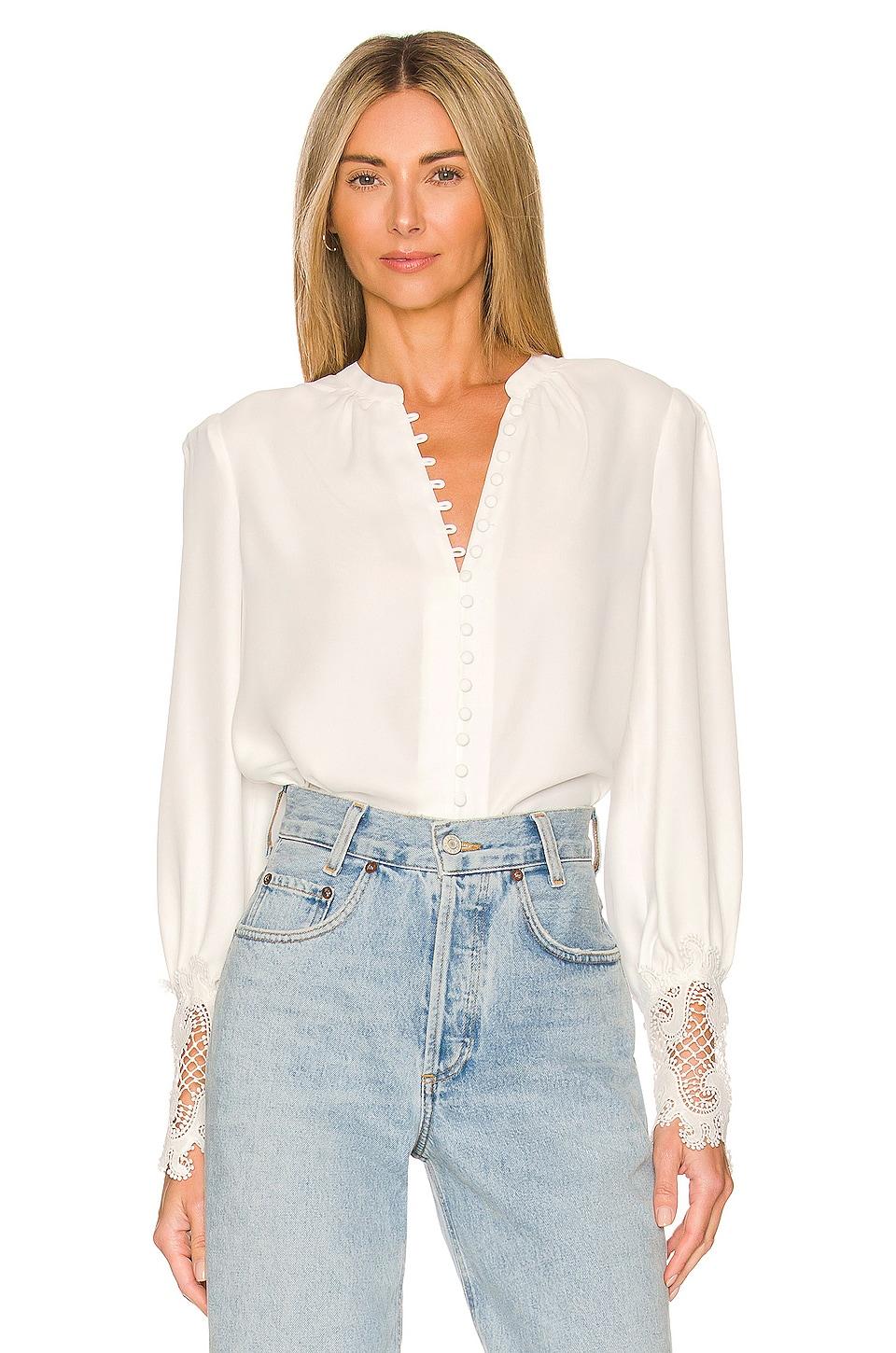 ava lace cuff blouse