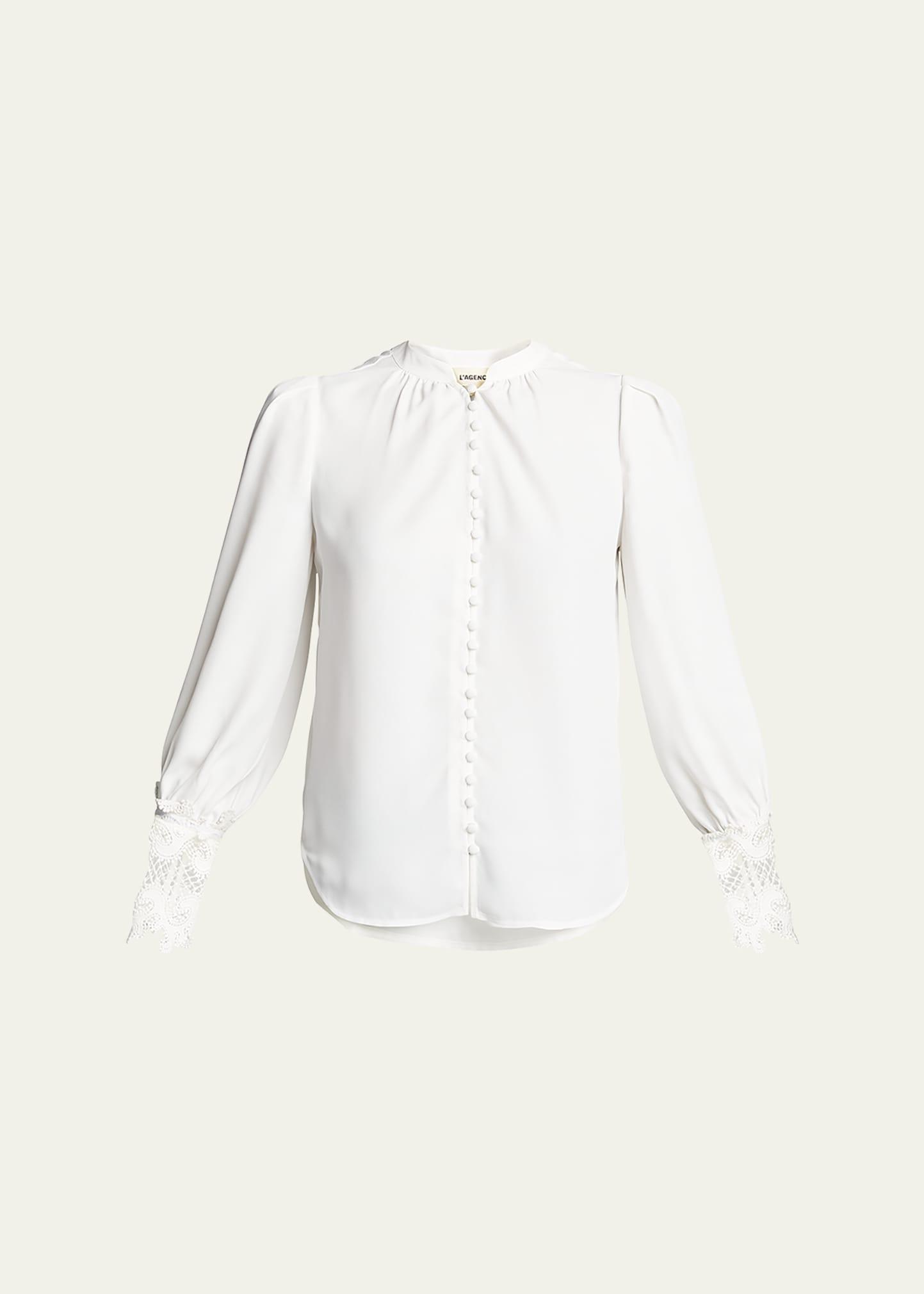 ava lace-cuff blouse