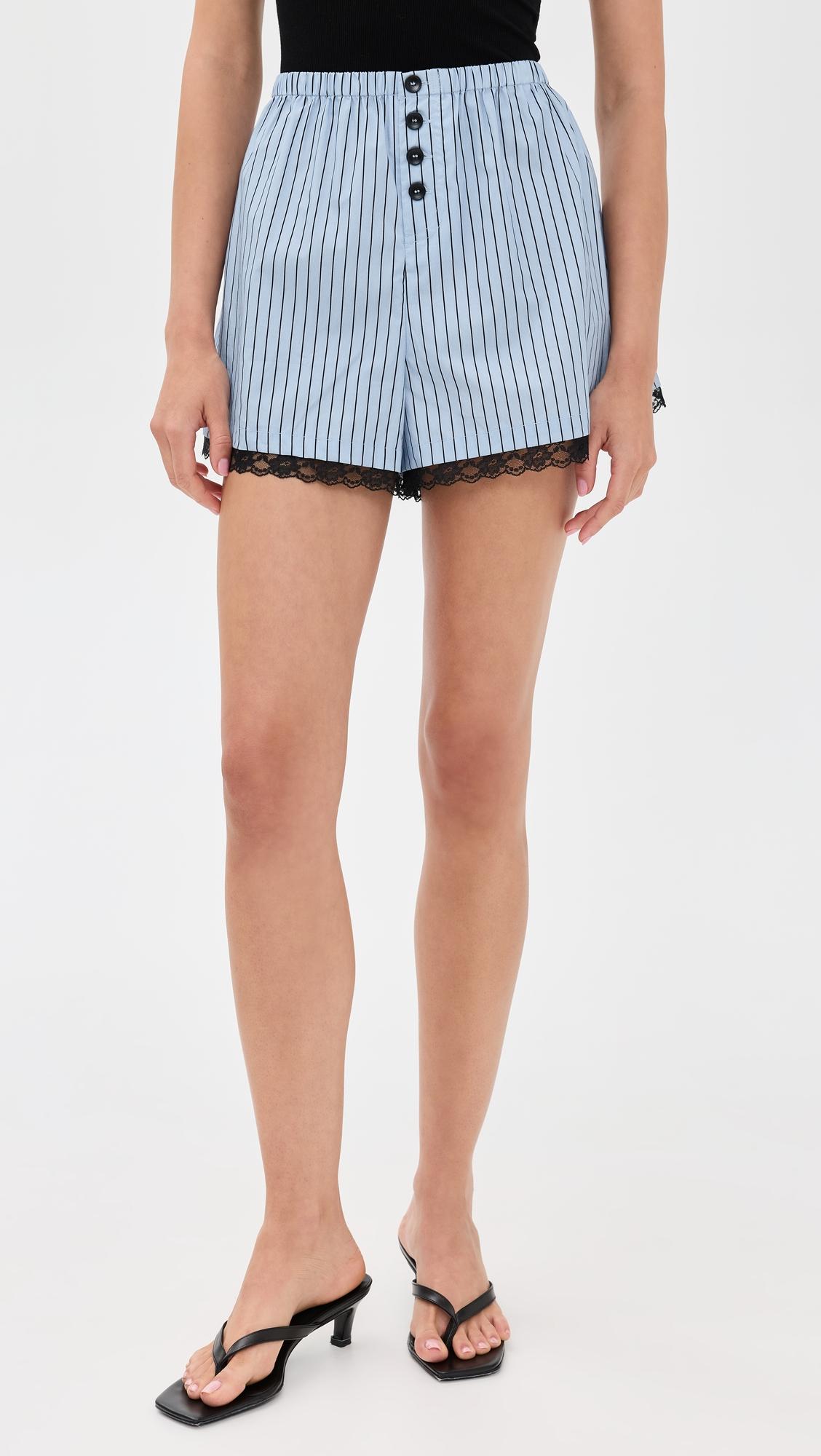 ava shorts blue stripe
