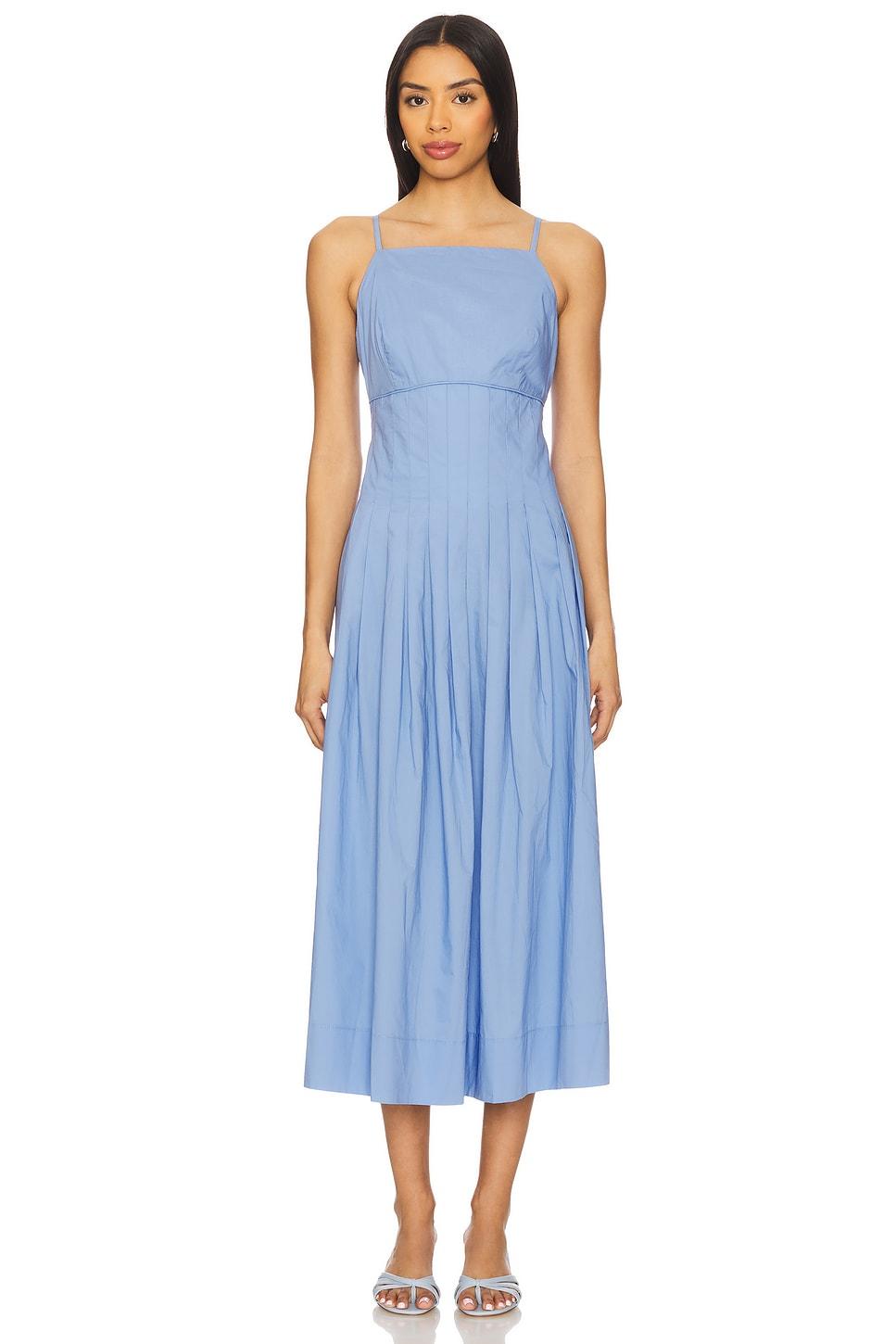 avalon square neck midi dress