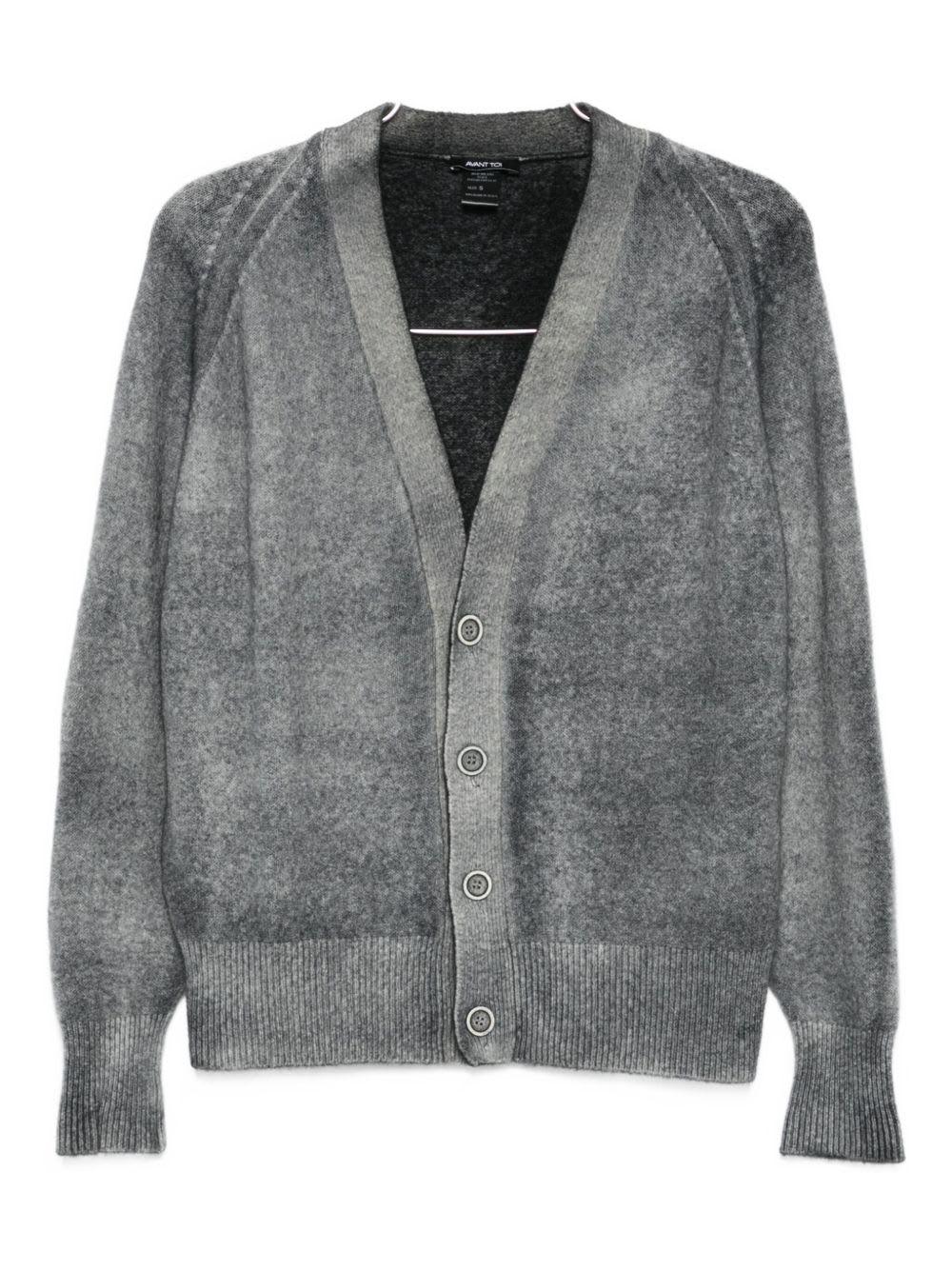 avant toi wool and cashmere v-necked cardigan