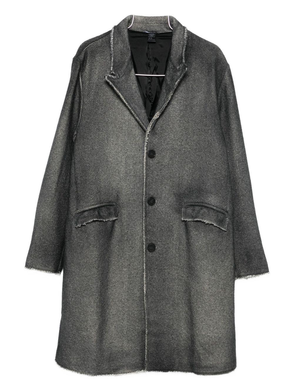 avant toi wool single-breasted coat