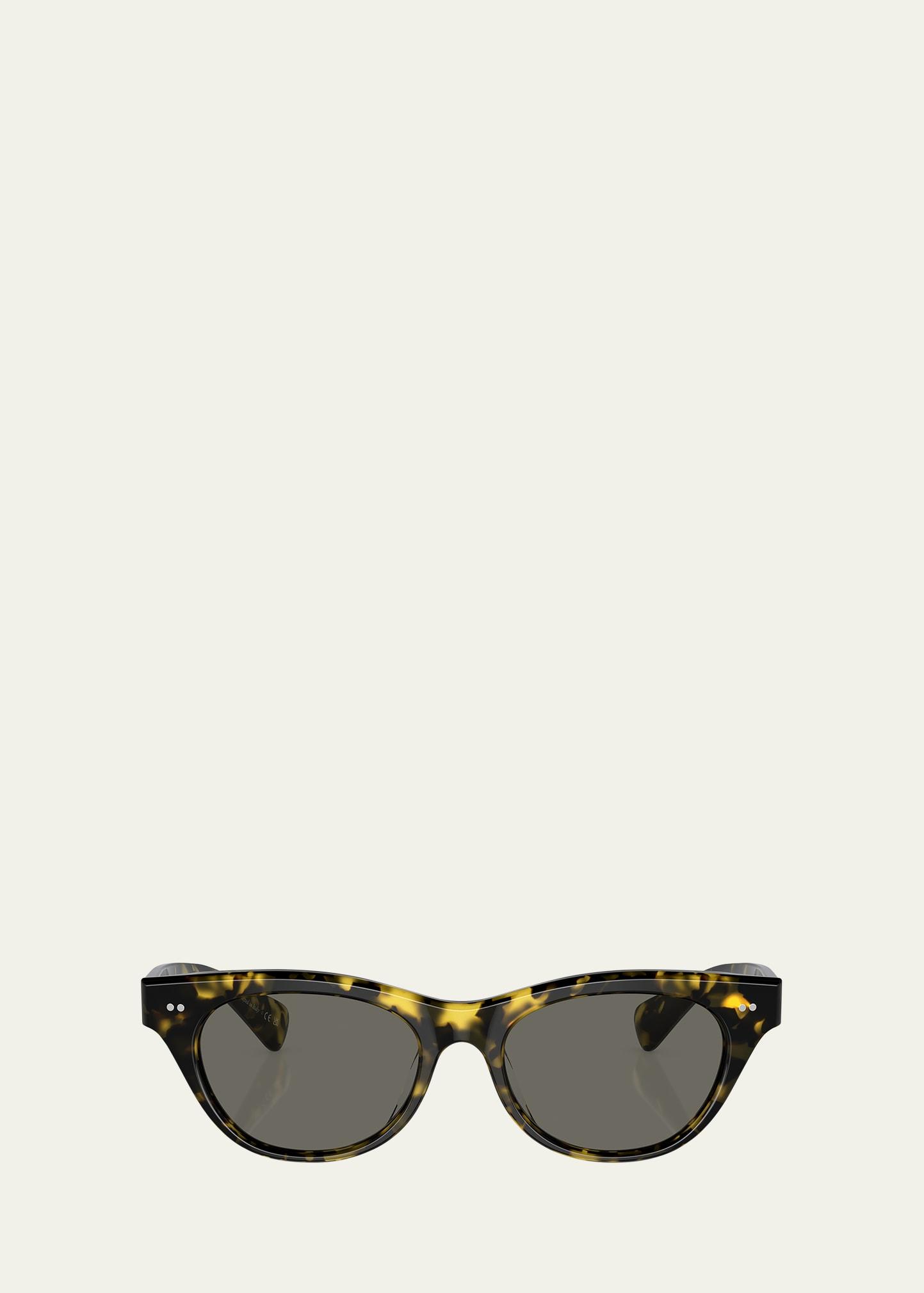 avelin havana acetate butterfly sunglasses