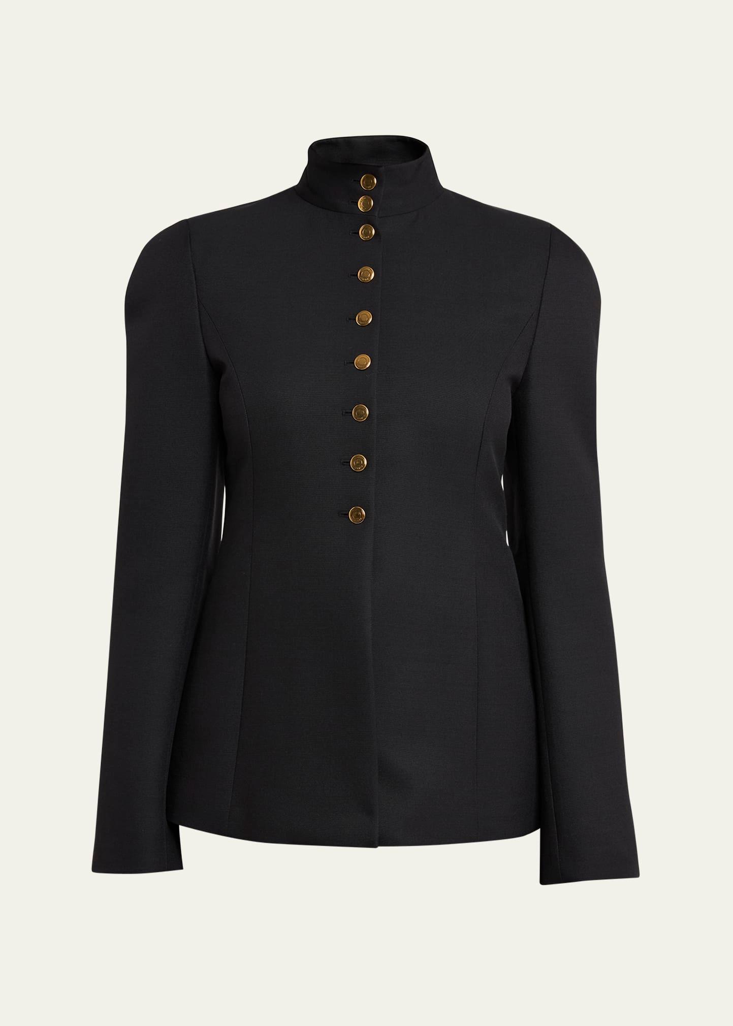 aveline high neck wool jacket