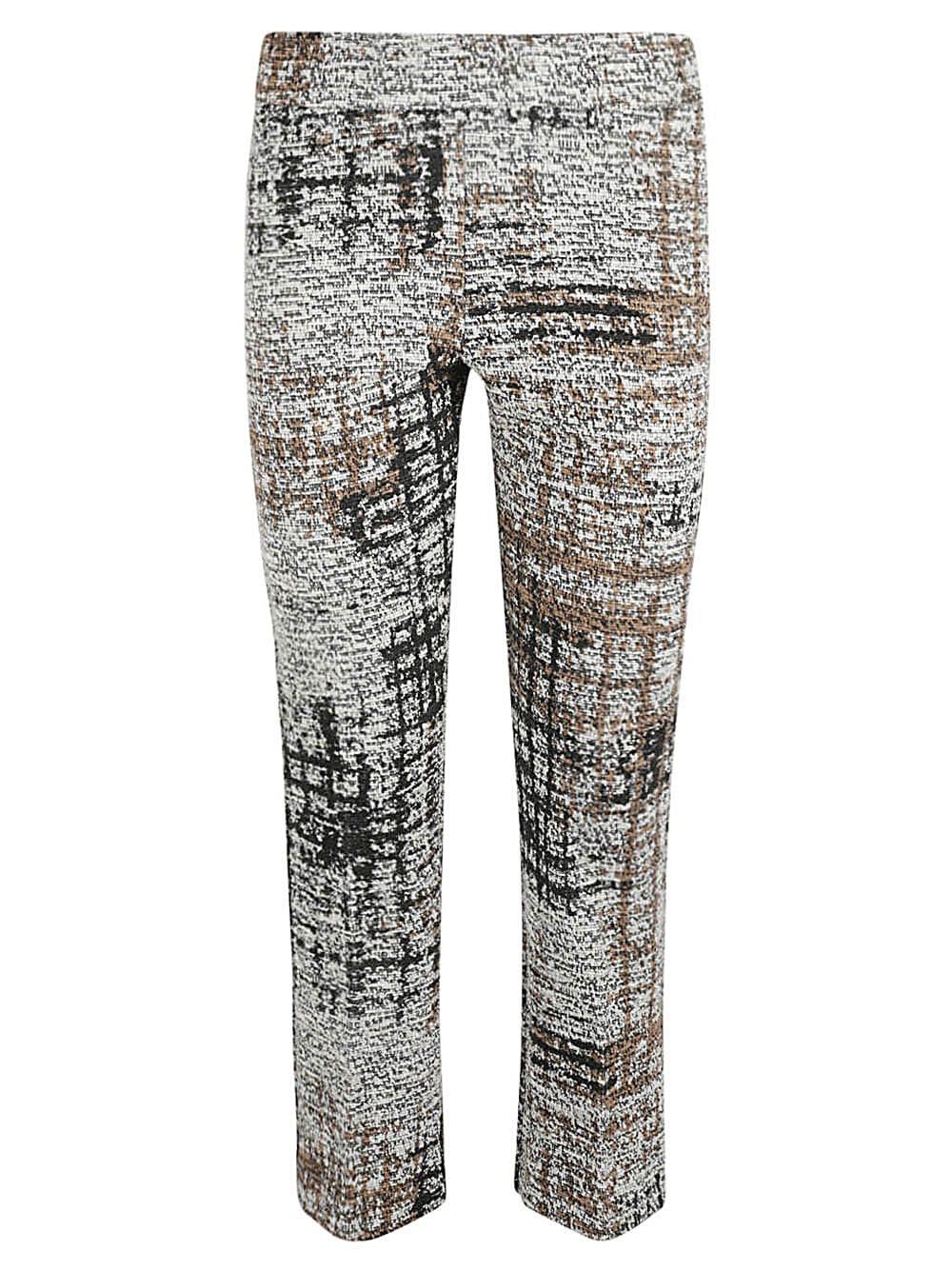 avenue montaigne cotton blend trousers