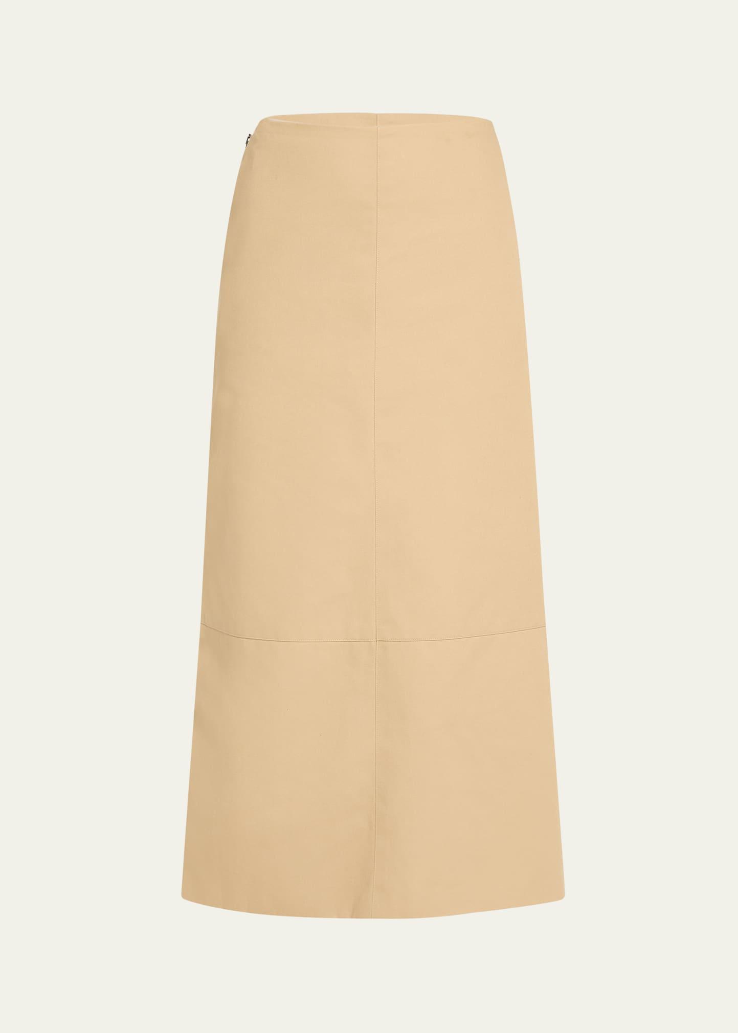 avery side-zip midi skirt