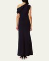 avi one-shoulder column gown