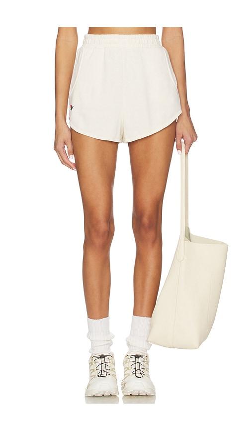 aviator nation essential club short in cream.