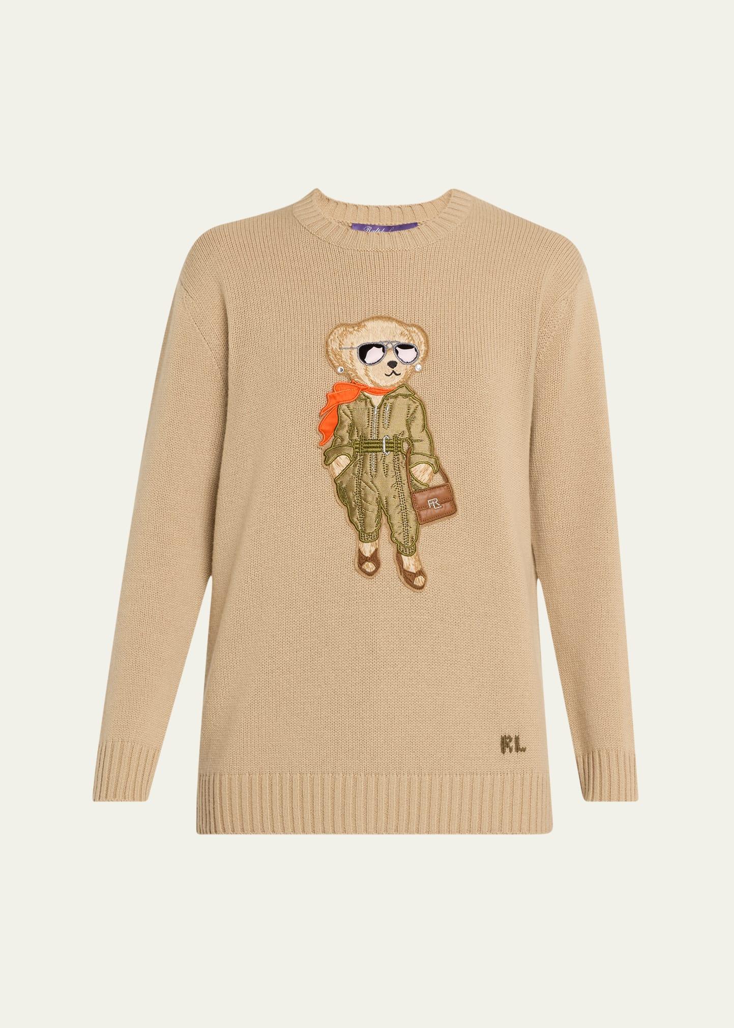 aviator polo bear cashmere sweater