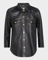 avina leather blouse