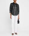 avina leather blouse