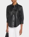 avina leather blouse