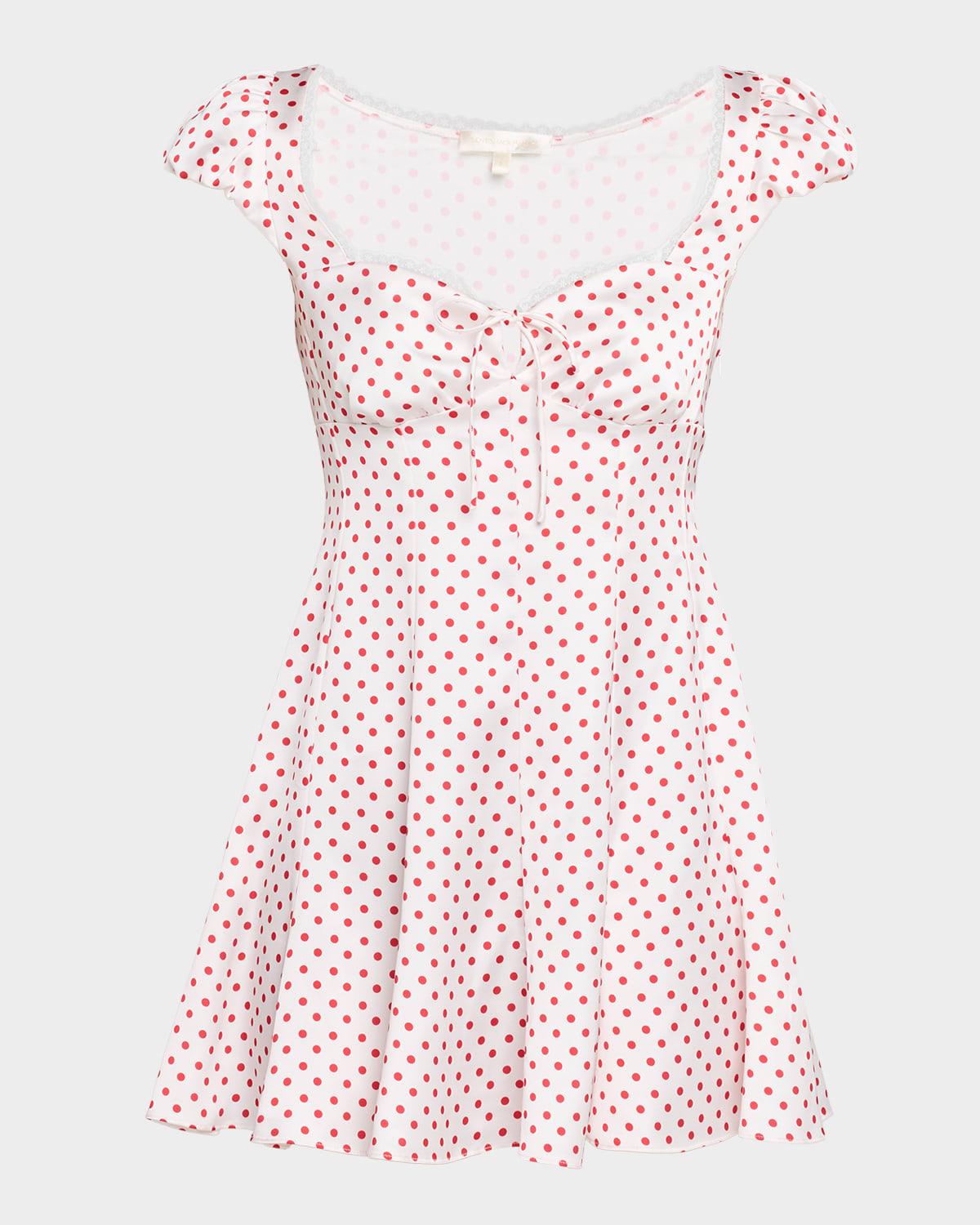 avine polka-dot mini dress