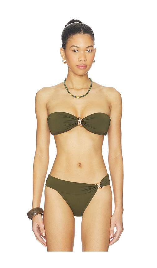 away that day formentera bikini top in olive.