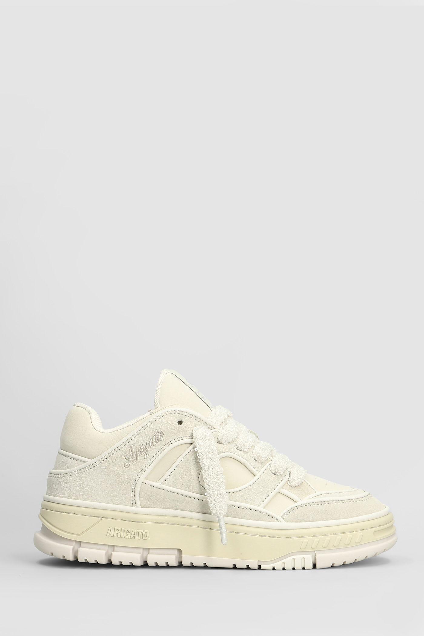 axel arigato area lo sneaker sneakers in beige suede and leather