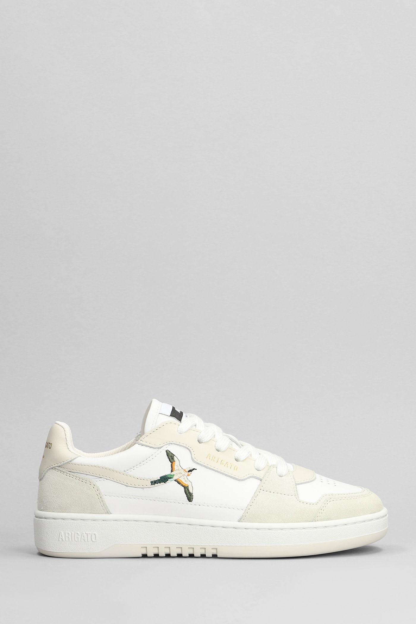 axel arigato clean 90 b bird sneakers in white leather