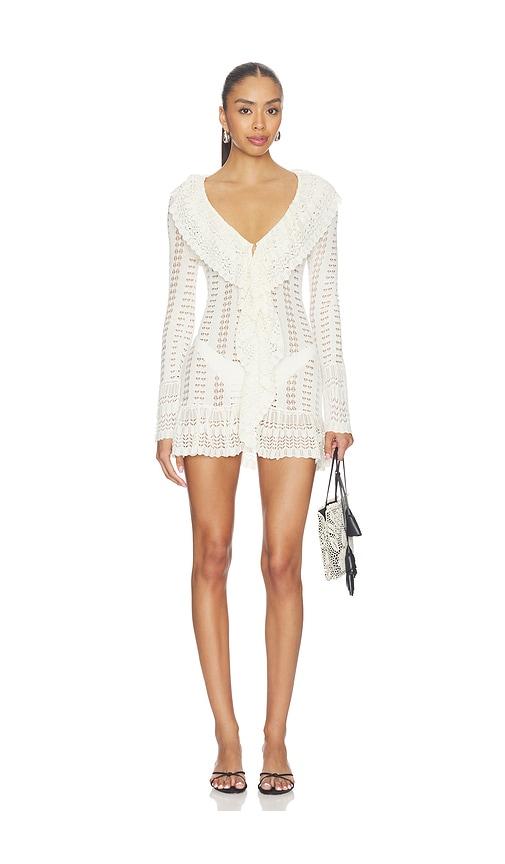 aya muse aster dress in white.