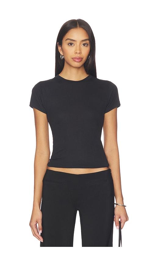 aya muse baby tee in black.