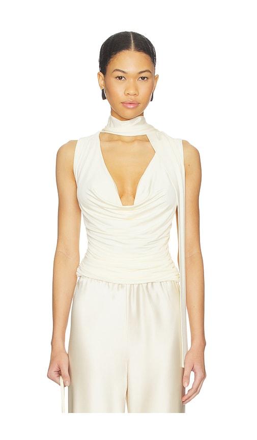 aya muse brise top in ivory.