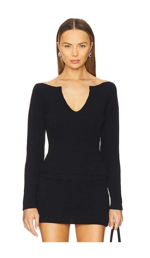 aya muse caeli top in black.