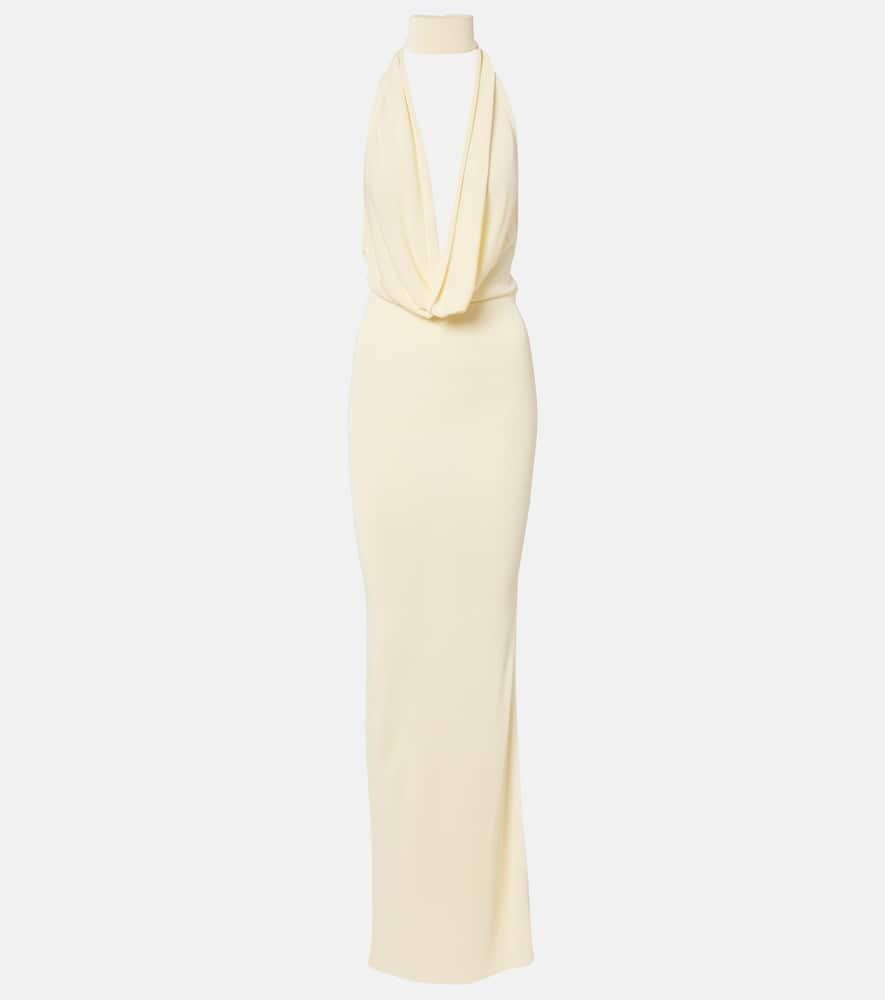 aya muse draped jersey gown