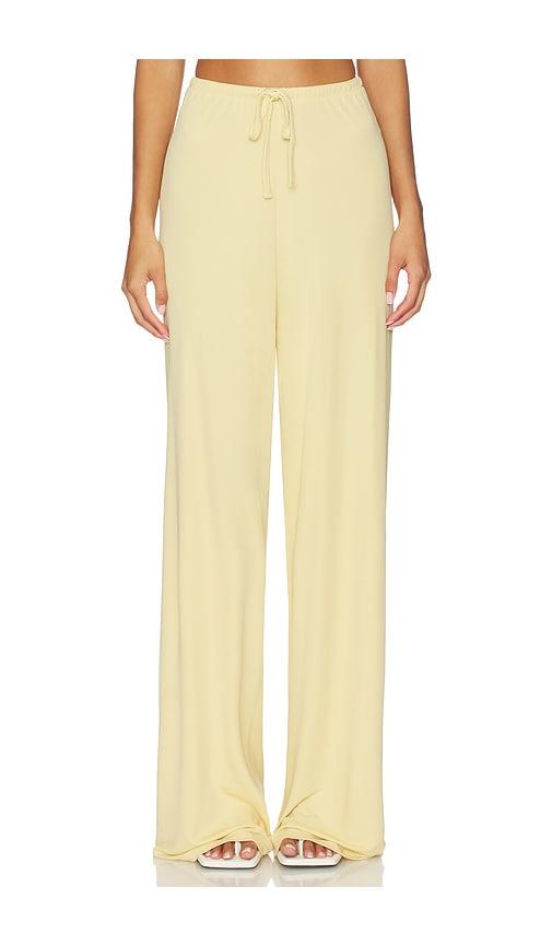 aya muse drawstring vela pants in yellow.