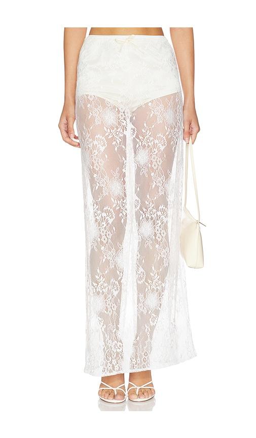 aya muse eteri skirt in white.