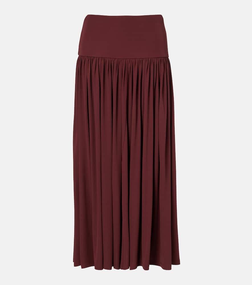 aya muse gathered jersey maxi skirt