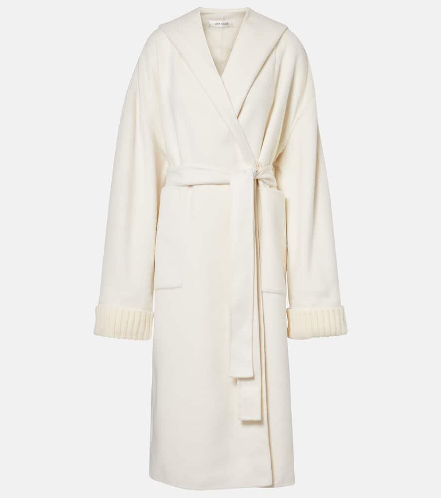 aya muse hooded wool and cashmere coat