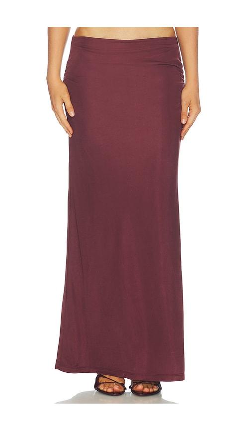 aya muse kaima skirt in wine.