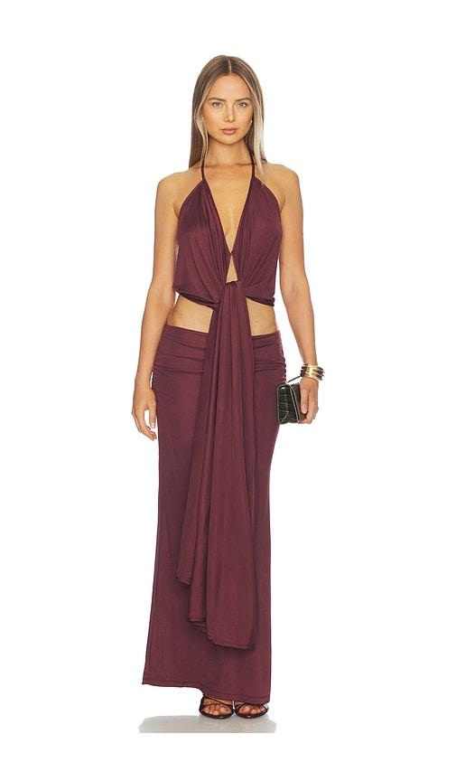 aya muse kaima top in wine.