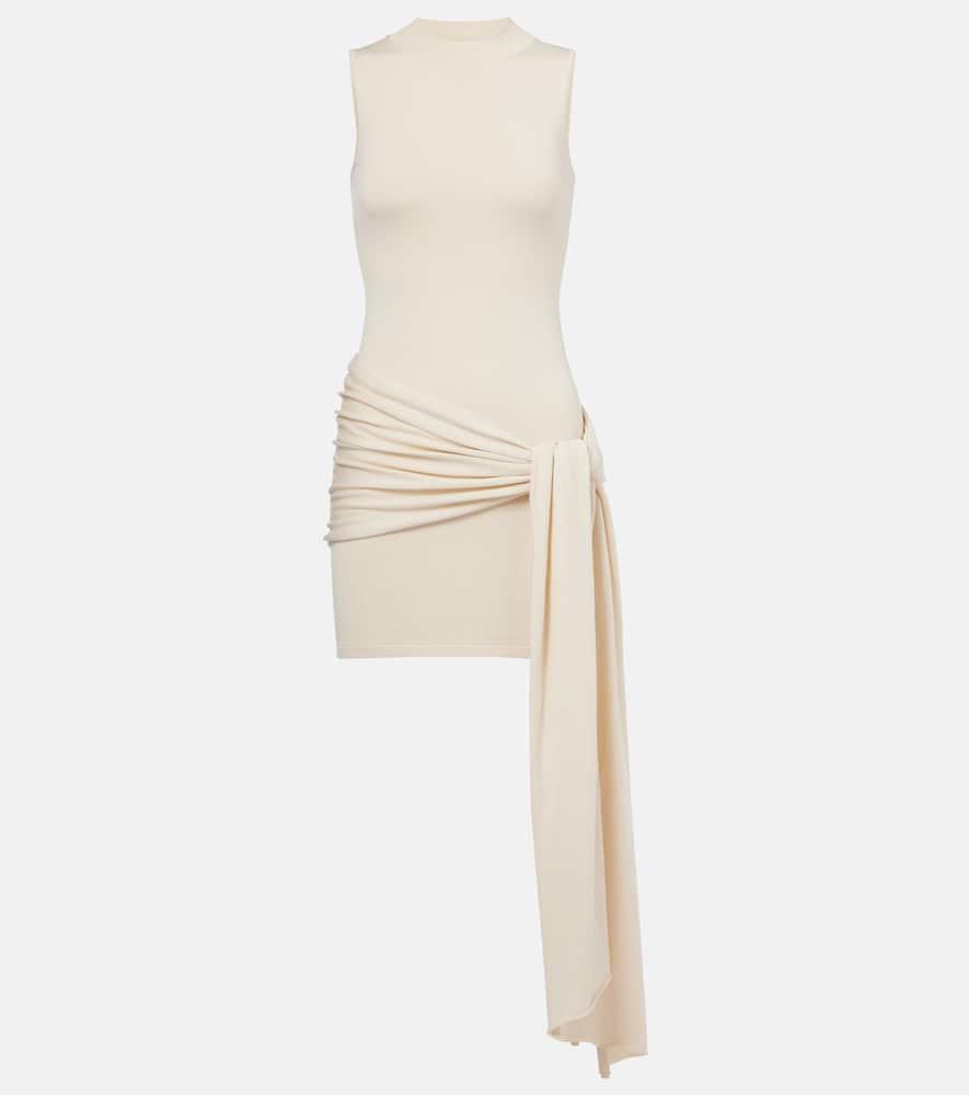 aya muse knitted silk and cotton minidress