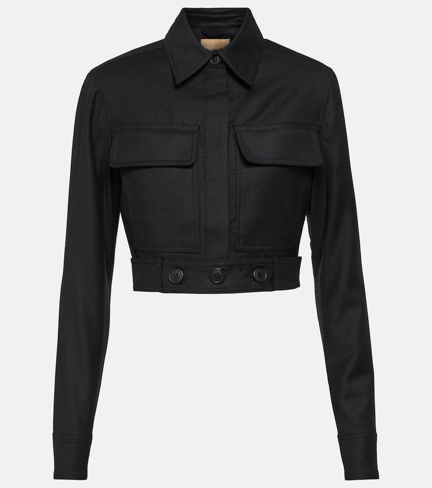 aya muse myca cropped wool jacket