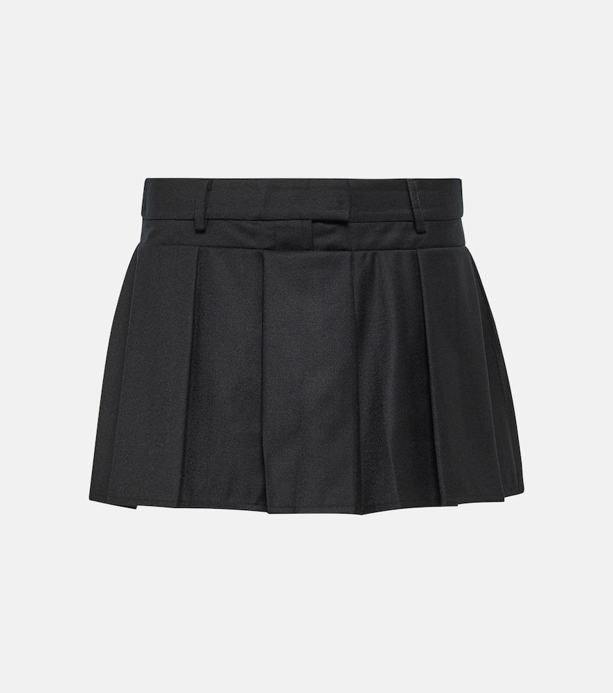 aya muse myca pleated wool miniskirt