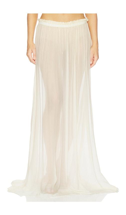 aya muse palli skirt in ivory.