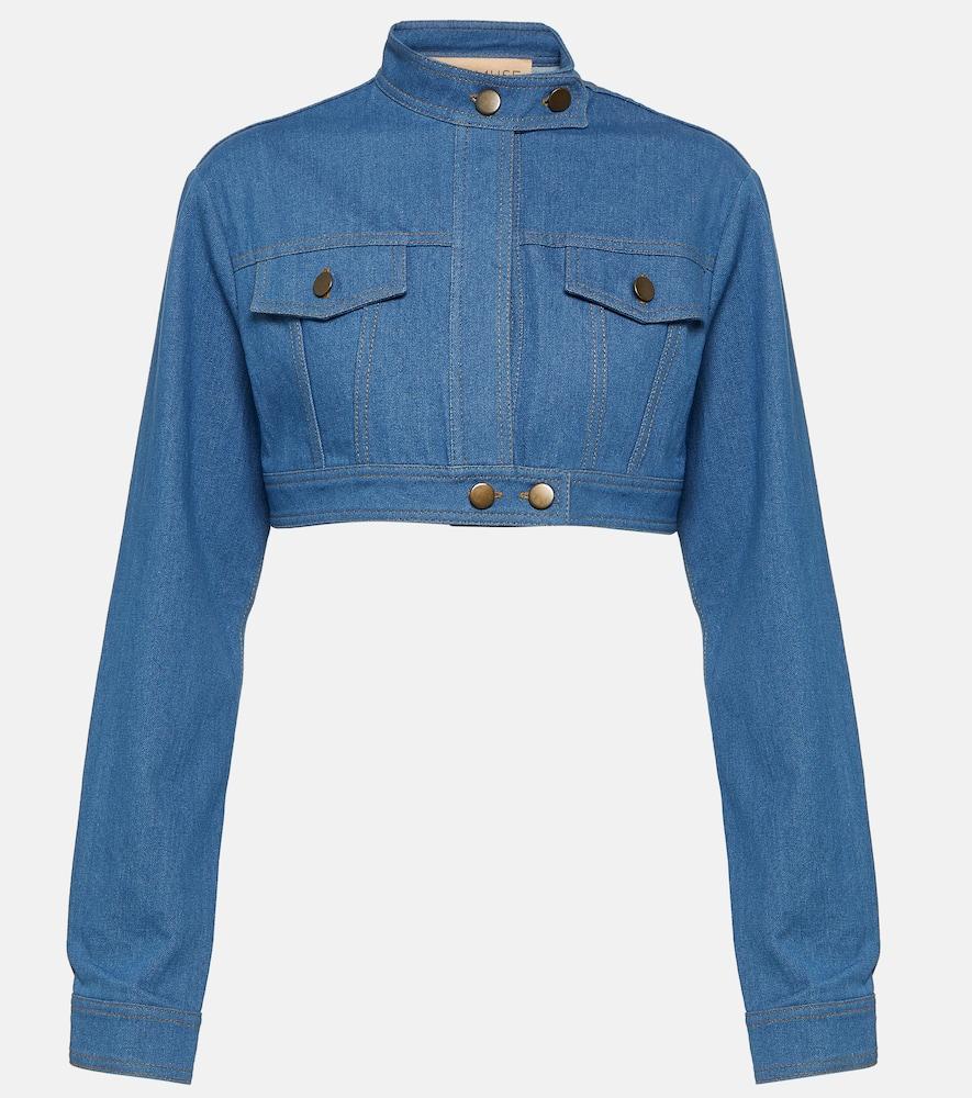 aya muse pilla cropped denim jacket