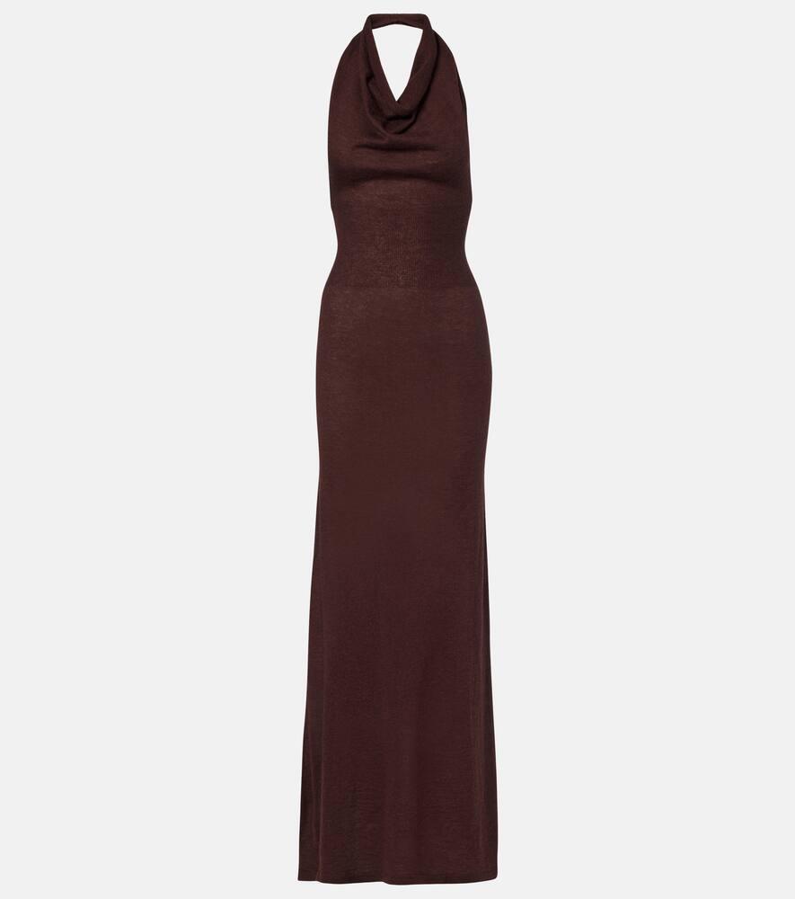 aya muse reed halterneck maxi dress