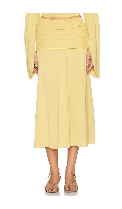 aya muse rylin skirt in mustard.