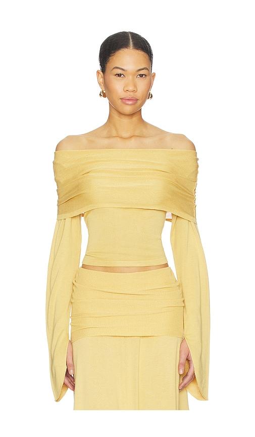 aya muse rylin top in mustard.