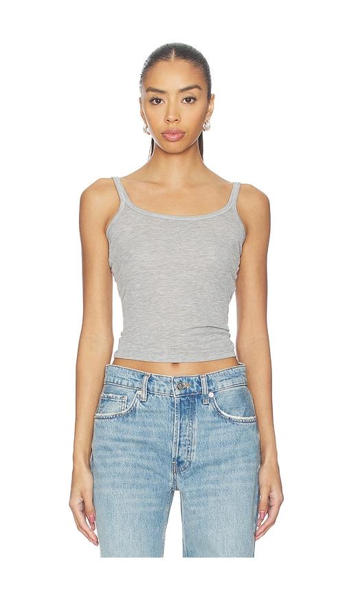 aya muse scoop tank in grey.