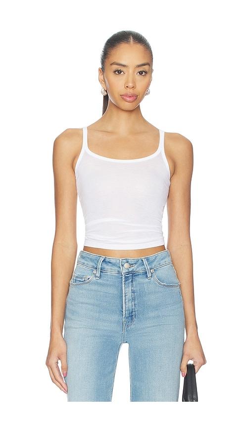 aya muse scoop tank in white.