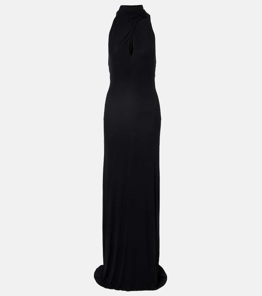 aya muse sele cutout halterneck gown