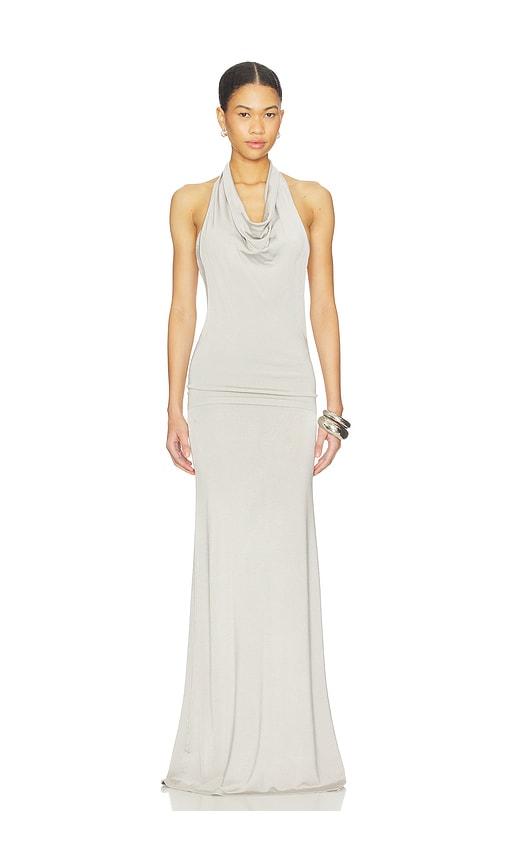 aya muse sereno dress in grey.