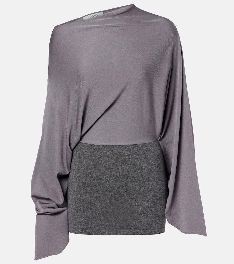 aya muse slouchy jersey minidress